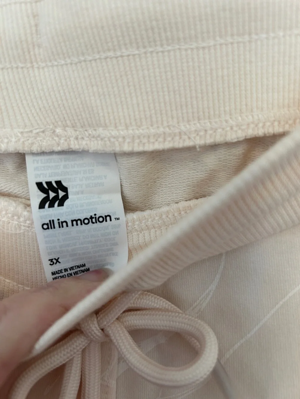 All in Motion Ivory French Terry Joggers Plus 3X NWT | Soft Knit Pull‑On Pants
